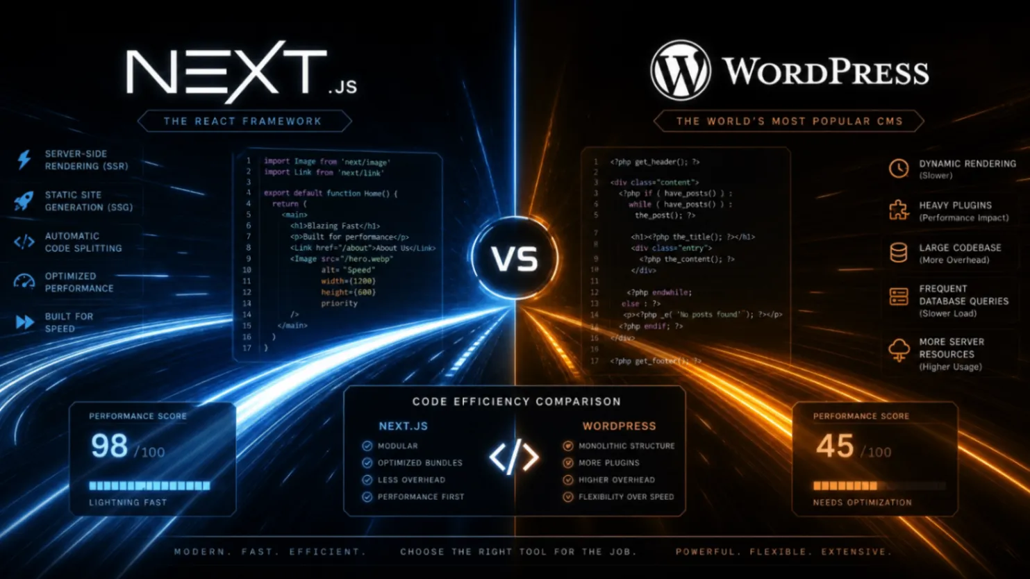 Next.js vs WordPress: Qual a melhor escolha para o seu próximo grande projeto?